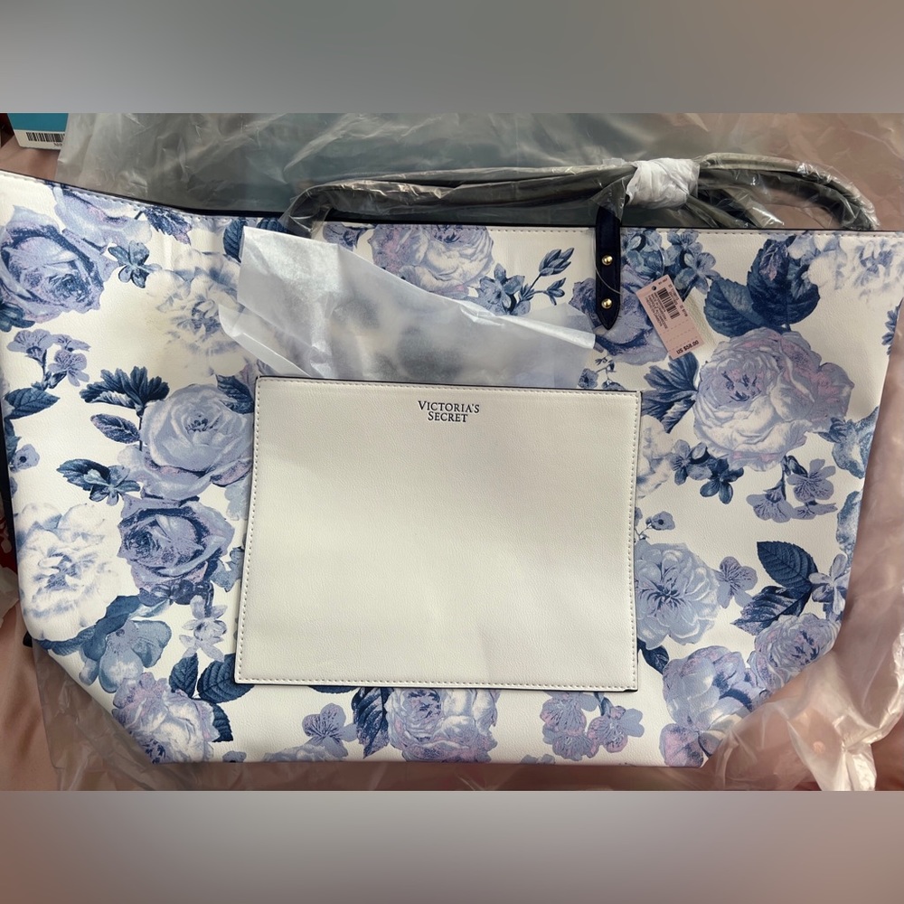 NEW VS purple floral tote bag